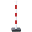 Poste De Soporte De Cadena De Pvc En Base Con Peso.