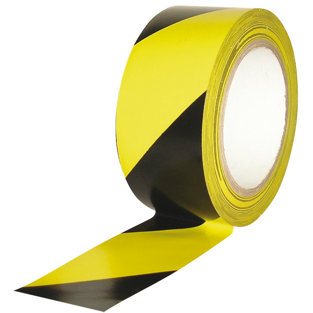 [031.044.54] CINTA DE SEÑALIZACIÓN ADHESIVA MULTIUSO AMARILLO Y NEGRO DE 33 M.