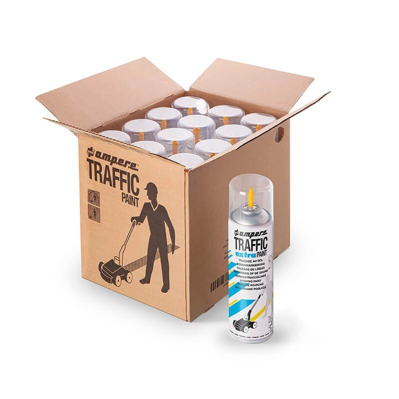 [886.173.27] CAJA DE 12 AEROSOLES PINTURA EXTRA AMARILLO PARA TRAZADORA