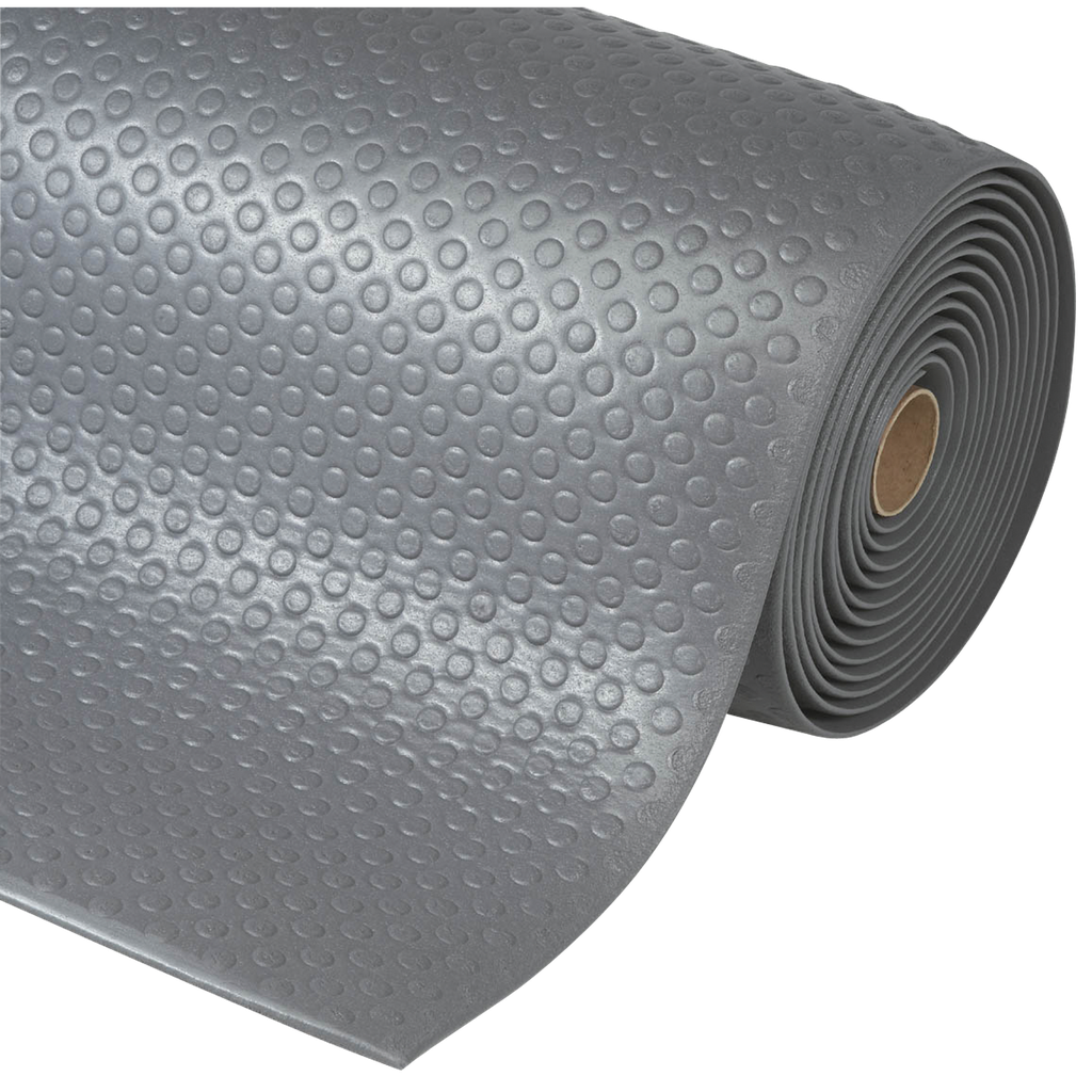ALFOMBRA ANTIFATIGA ADHERENTE BUBBLE SOF-TRED DE USO INTENSIVO GRIS DE 91 X 150 CM.