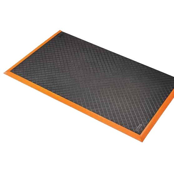 [886.460.65] ALFOMBRA ANTIFATIGA CUSHION FLEX®, NEGRA/NARANJA DE 91 X 210CM.