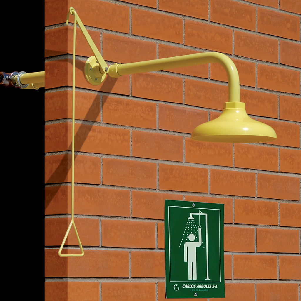 DUCHA DE EMERGENCIA MURAL ACERO GALVANIZADO E INCONGELABLE