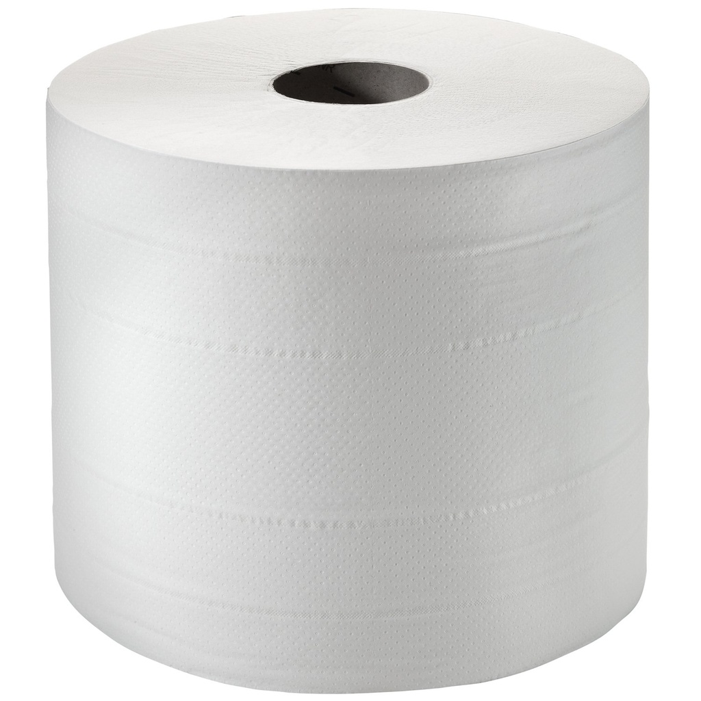 [395.431.99] LOTE DE 2 ROLLOS DE PAPEL DE LIMPIEZA BLANCO CON 1000 HOJAS GOFRADAS.