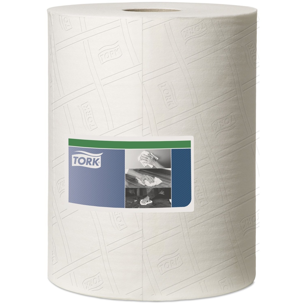 [395.431.89] BOBINA DE PAÑOS NO TEJIDOS BLANCOS EN UNA BOBINA DE 400 HOJAS.