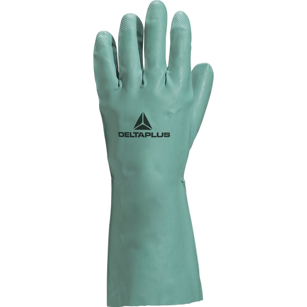LOTE DE 12 PARES DE GUANTES DE NITRILO PARA PRODUCTOS QUÍMICOS TALLA 9/10.