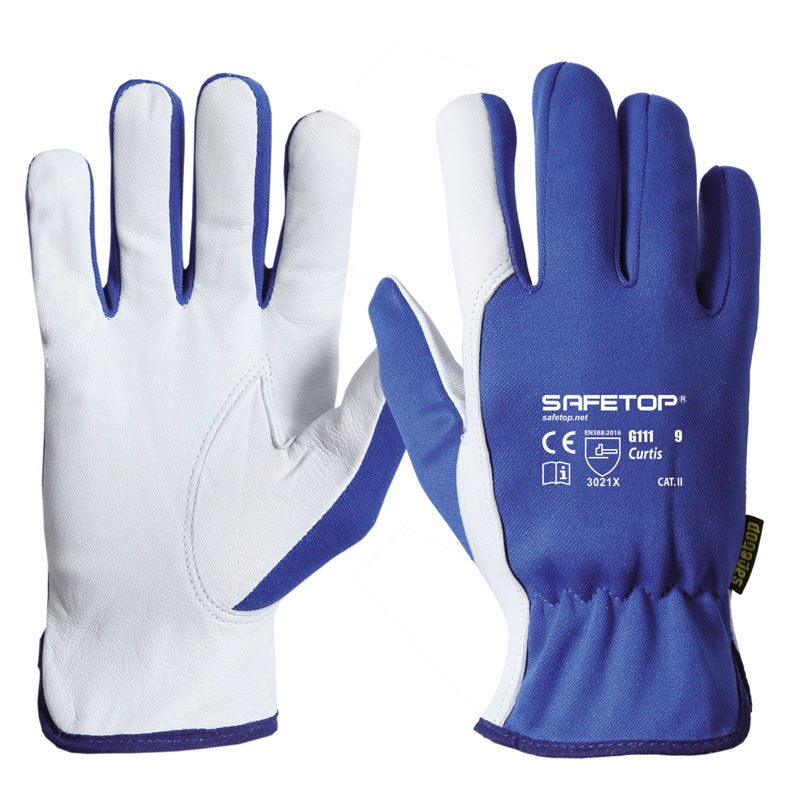 [G111] Curtis, Guante de Poliéster y Piel Flor de Cabra