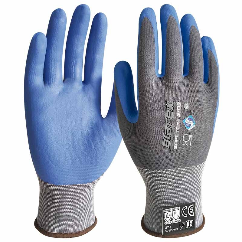 [G103] Biatex, Guantes Nitrilo Azul Alimentario y Anticalórico
