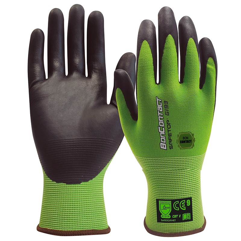[G193] Boncontact, Guantes Nitrilo Poroso sobre Nylon Elástico