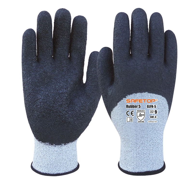 RUBBER-5, guante anticorte B de látex rugoso