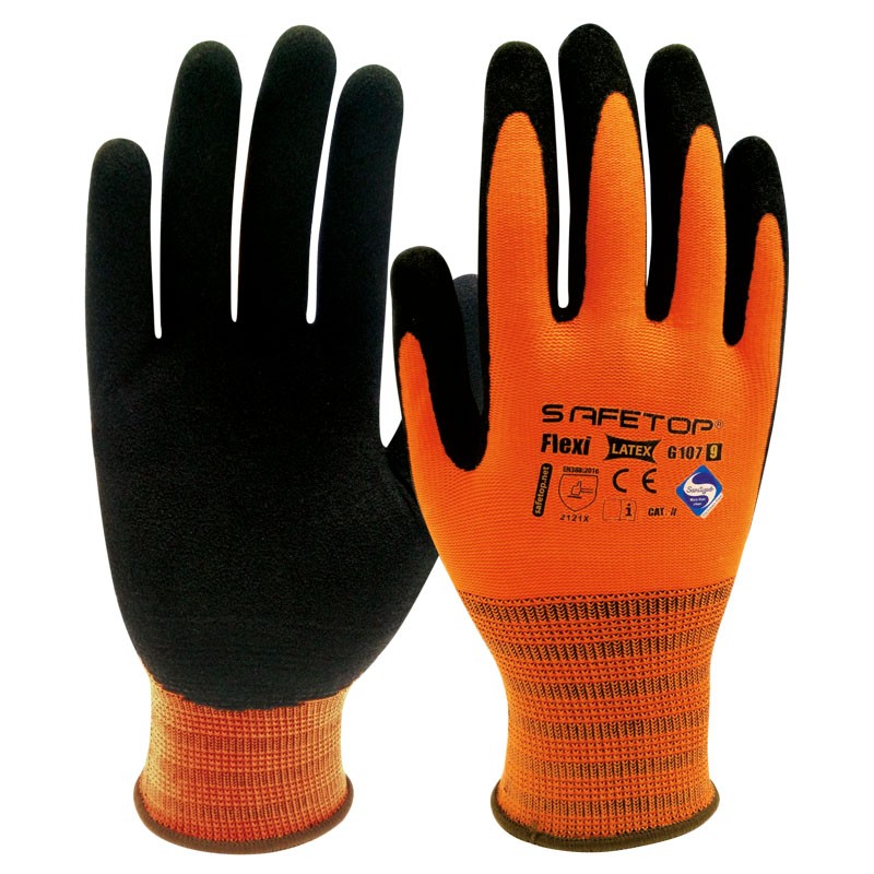 [G107] Flexilatex, Guante de Látex Dorso Aireado Satinizado
