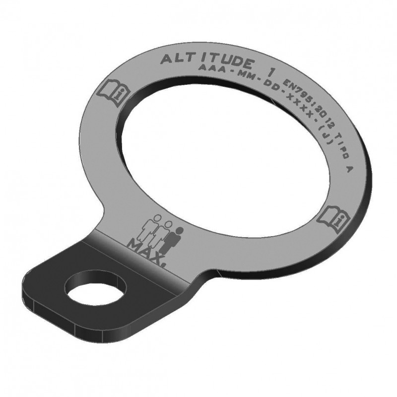 [80145] Placa de anclaje para 3 operarios 70 mm apertura