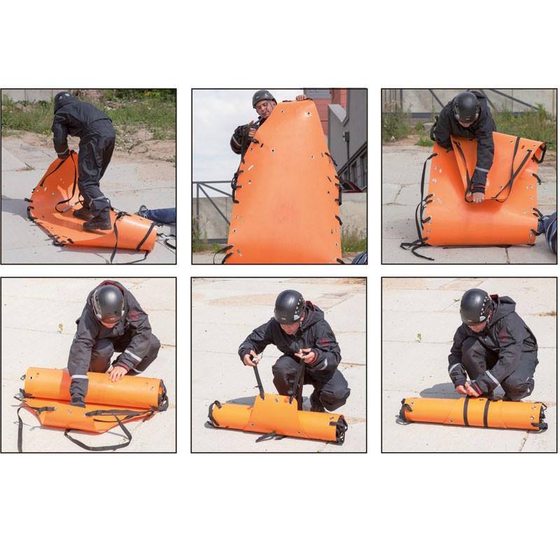 [80381] KIT DE RESCATE, con camilla, cuerdas, mosquetón y mochila