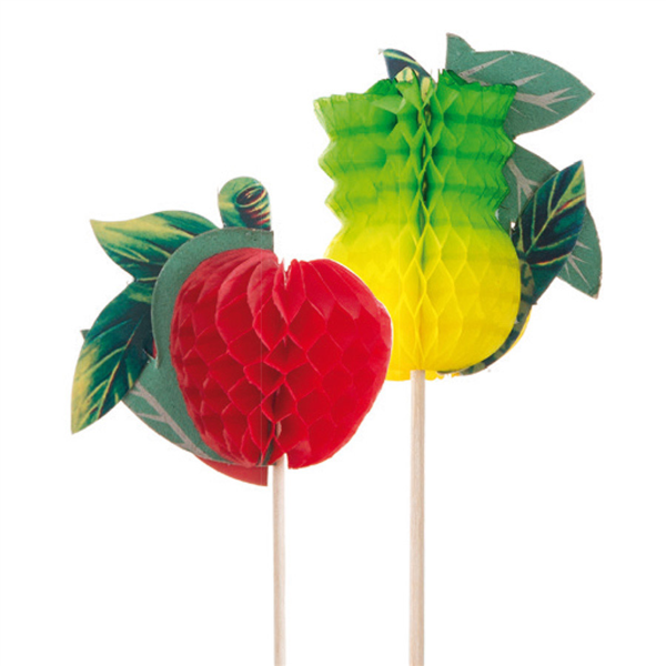 [116.09] ADORNOS HELADOS "FRUTAS" 20 (h) CM SURTIDO MADERA (100 UNID.)