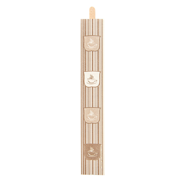 Agitadores Café En Funda Abierta 0,6X14X0,1 Cm Natural Madera (100 Unid.)
