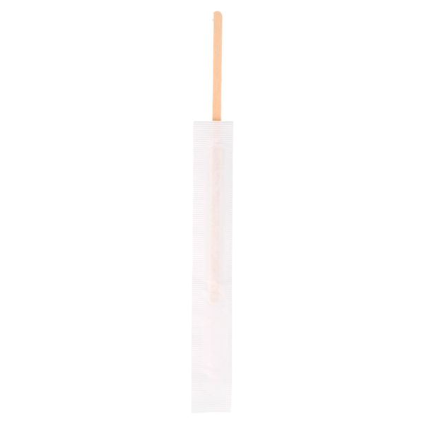 [170.48] AGITADORES CAFÉ ENFUNDADOS INDIVIDUALMENTE 0,6x14x0,1 CM NATURAL MADERA (500 UNID.)