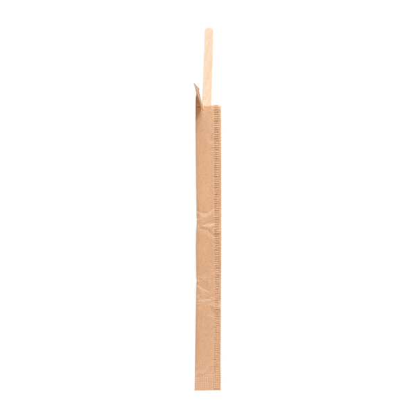 Agitadores Café Enfundados Kraft 0,6X14X0,1 Cm Natural Madera (500 Unid.)