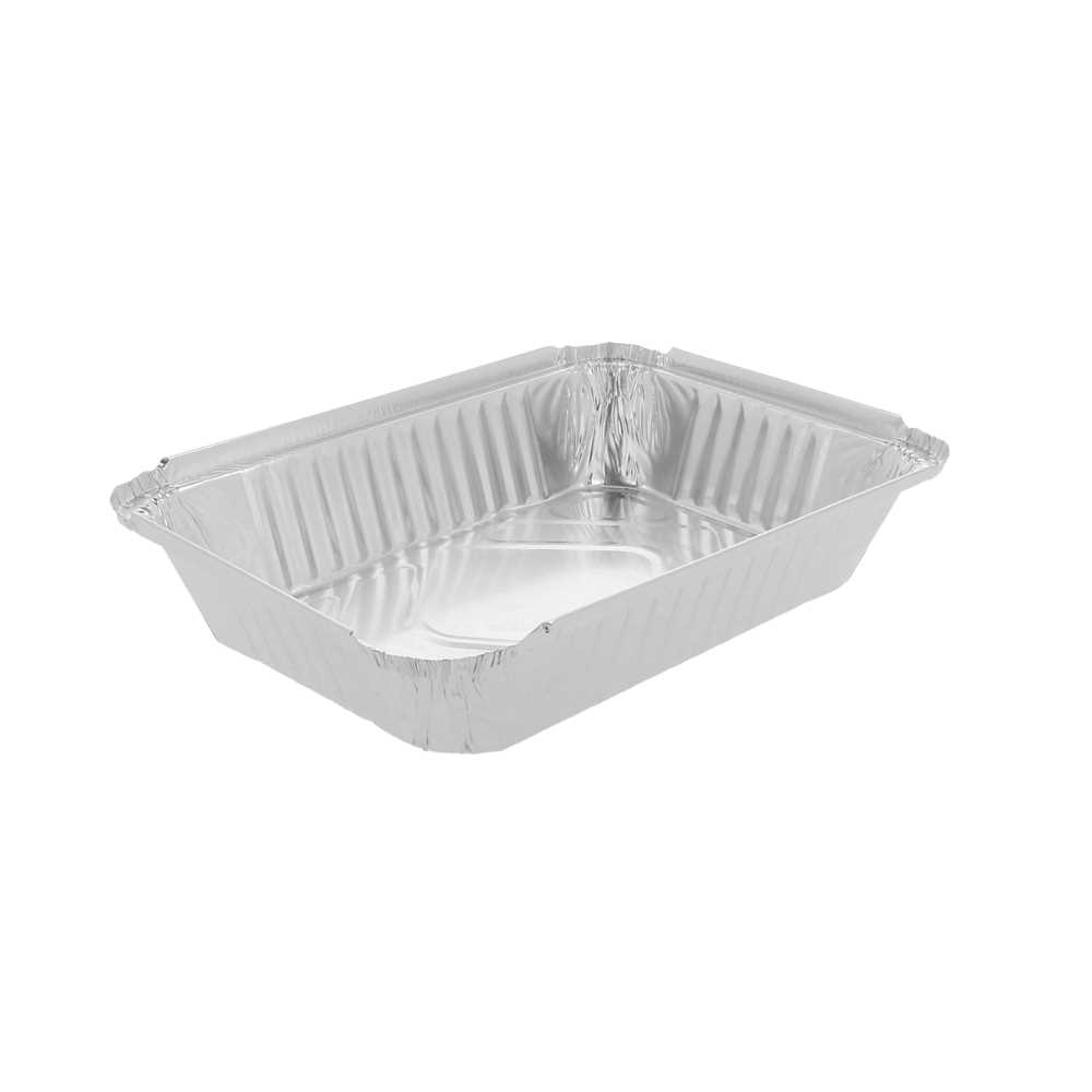 RECIPIENTES RECTANGULARES 910 ML 21,8x15,5x4 CM ALUMINIO (100 UNID.)