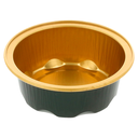 RECIPIENTES PASTELERÍA 50 ML Ø7,1x2,5 CM ORO/NEGRO ALUMINIO (100 UNID.)