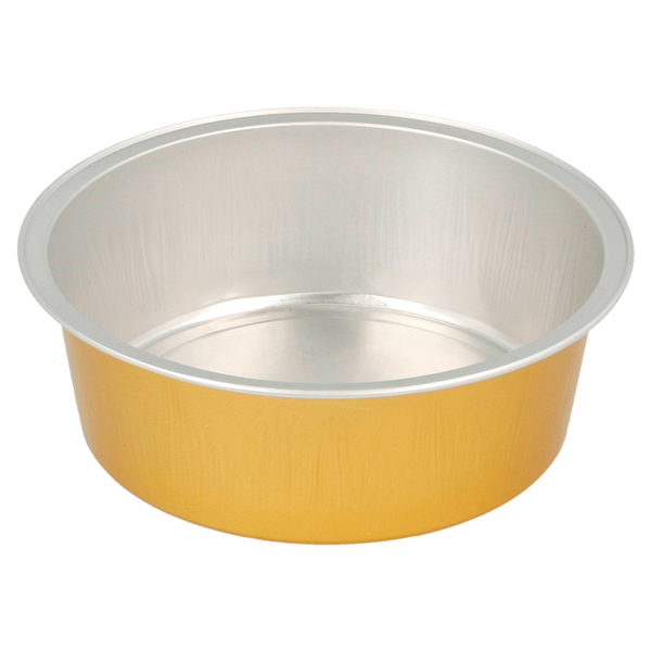[214.80] RECIPIENTES PASTELERÍA 150 ML Ø9,3x3,3 CM PLATA/ORO ALUMINIO (100 UNID.)