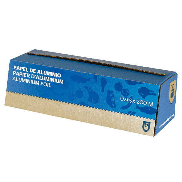 Aluminio En Caja Disp. 12Μ 0,45X200 M Plateado Aluminio (1 Unid.)