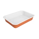 CONTENEDORES LACADOS 1360 ML 24x17,9x4,2 CM COBRE ALUMINIO (100 UNID.)