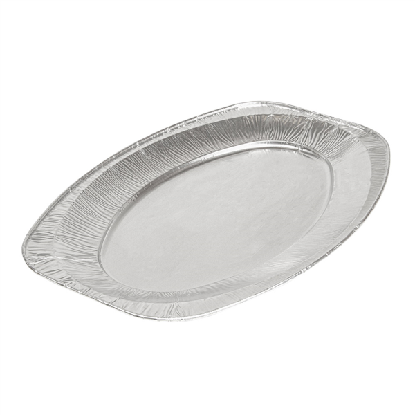[135.63] Bandejas Ovales 43X28,6X2,5 Cm Aluminio (120 Unid.)