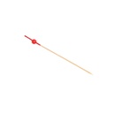 PICKS "BOLA ROJA" 12 (h) CM NATURAL BAMBÚ (100 UNID.)