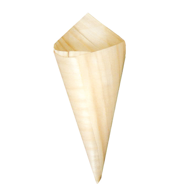 [165.57] CUCURUCHOS DE HOJUELA DE ÁLAMO 8 CM NATURAL MADERA (50 UNID.)
