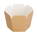 ENVASES PARA MINI NOODLES 10 CL 210 + 15 PE G/M2 5x5 CM MARRÓN CARTONCILLO (100 UNID.)
