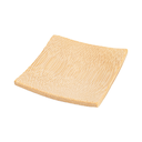 Mini Platos 6X6 Cm Natural Bambú (24 Unid.)