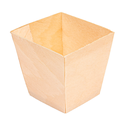 MINI RECIPIENTE DE HOJUELA DE ÁLAMO 4,5x4,5x4,5 CM NATURAL MADERA (50 UNID.)