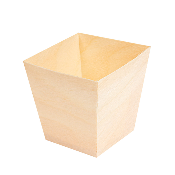 [250.35] Mini Recipiente De Hojuela De Álamo 5,5X5,5X5,5 Cm Natural Madera (50 Unid.)