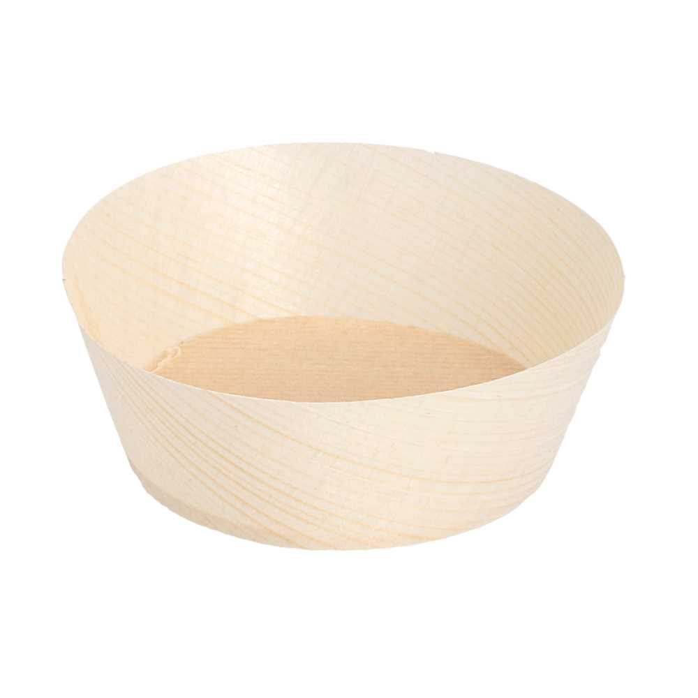 TARRINAS DE HOJUELA DE ÁLAMO Ø 7x2,5 CM NATURAL MADERA (100 UNID.)