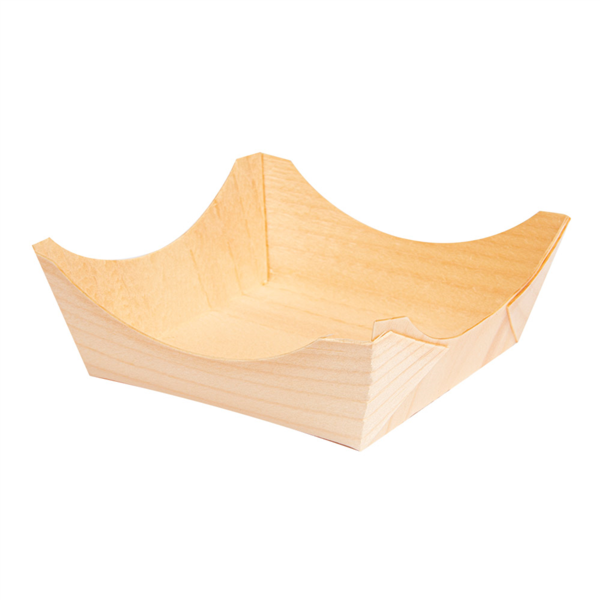 Barquillas De Hojuela De Álamo 8X8X3,5 Cm Natural Madera (100 Unid.)