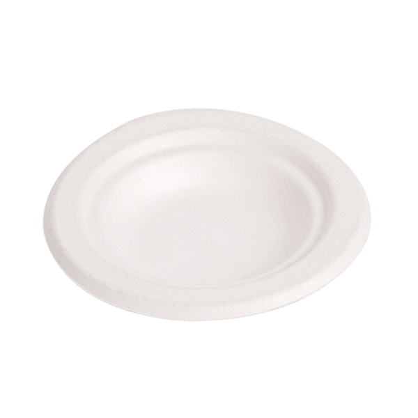 [254.10] Platos 'Bionic' Ø9,5X1,5 Cm Blanco Bagazo (1000 Unid.)