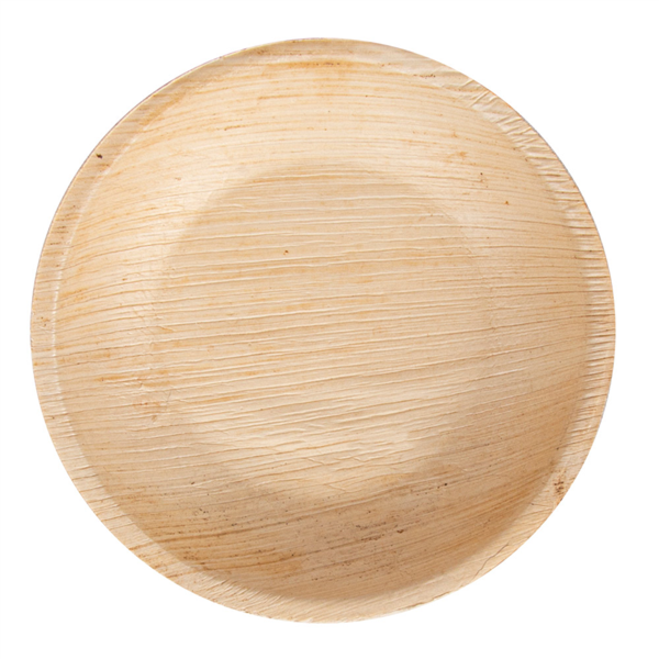 PLATOS REDONDOS 'ARECA' Ø 12,5x1,5 CM NATURAL ARECA (200 UNID.)