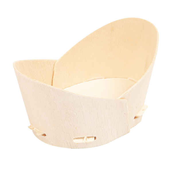 [254.96] MINI RECIPIENTES PARA TAPAS 10,3x6x5,3 CM NATURAL MADERA (200 UNID.)