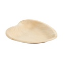 Platos "Corazón" 'Areca' 16,5X16,5X2,5 Cm Natural Areca (200 Unid.)
