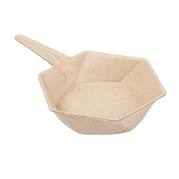 [265.98] RECIPIENTES HEXAGONALES 'BIONIC' 5,5x1,5 CM NATURAL BAGAZO (1000 UNID.)