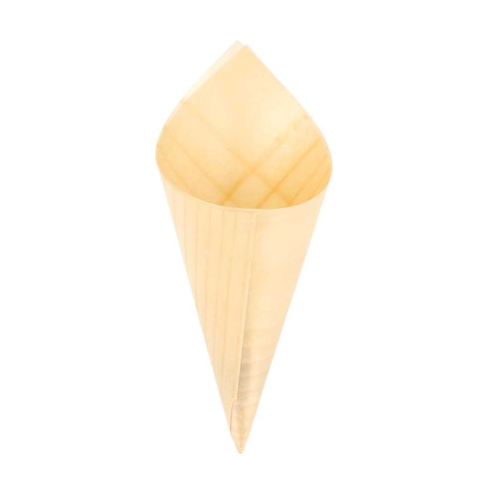 [145.74] CUCURUCHOS DE HOJUELA DE ÁLAMO 12,5 CM NATURAL MADERA (1000 UNID.)