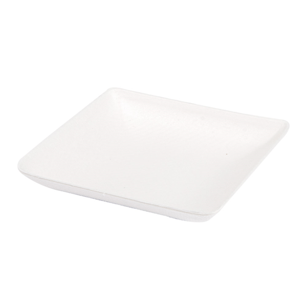 [232.75] RECIPIENTE CUADRADO 'BIONIC' 6,5x6,5x1,2 CM BLANCO BAGAZO (1000 UNID.)