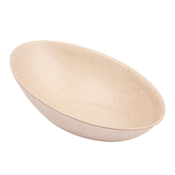 Recipiente Oval 'Bionic' 8X4,8X2,7 Cm Natural Bagazo (1000 Unid.)