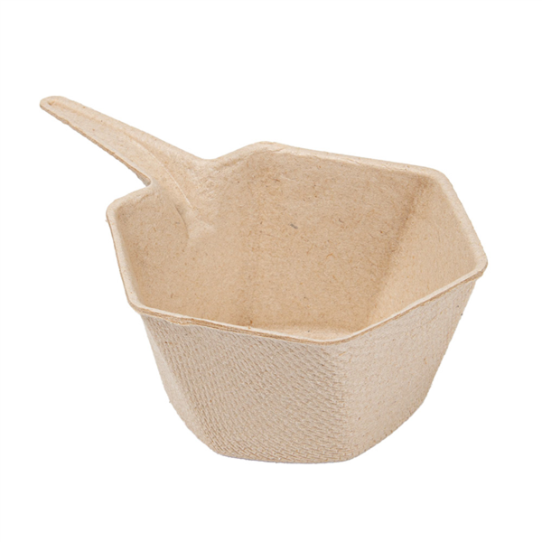 RECIPIENTES HEXAGONALES 'BIONIC' 5,5x3 CM NATURAL BAGAZO (1000 UNID.)