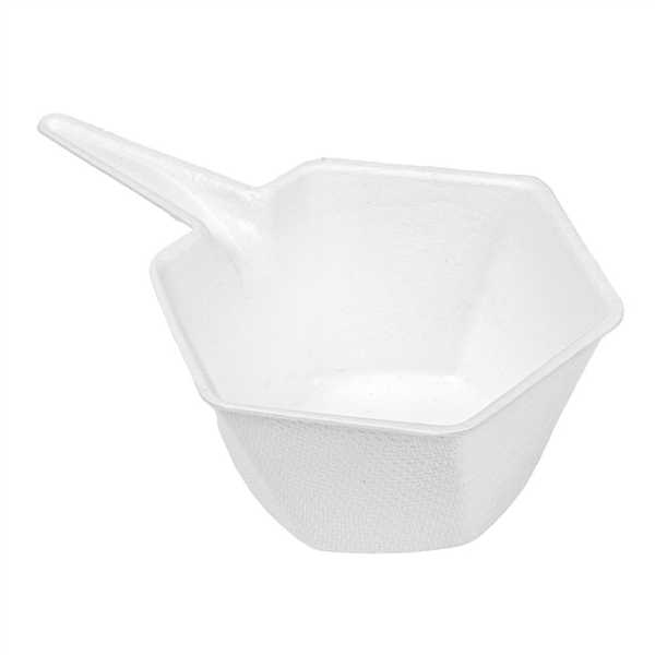[265.79] Recipientes Hexagonales 'Bionic' 5,5X3 Cm Blanco Bagazo (1000 Unid.)