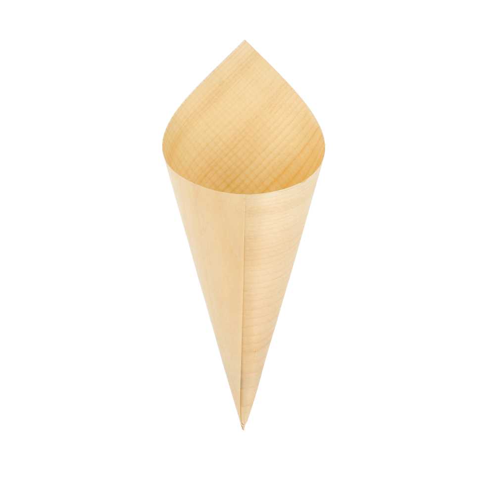 [145.75] CUCURUCHOS DE HOJUELA DE ÁLAMO 17 CM NATURAL MADERA (1000 UNID.)