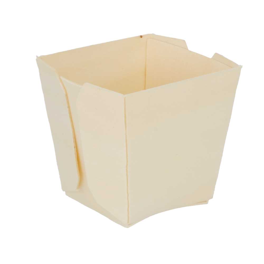 [223.59] Barquillas Cuadradas 100 Ml 5,5X5,5X5,5 Cm Natural Madera (500 Unid.)