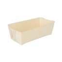 BARQUILLAS RECTANGULARES 200 ML 12x6,2x4 CM NATURAL MADERA (500 UNID.)