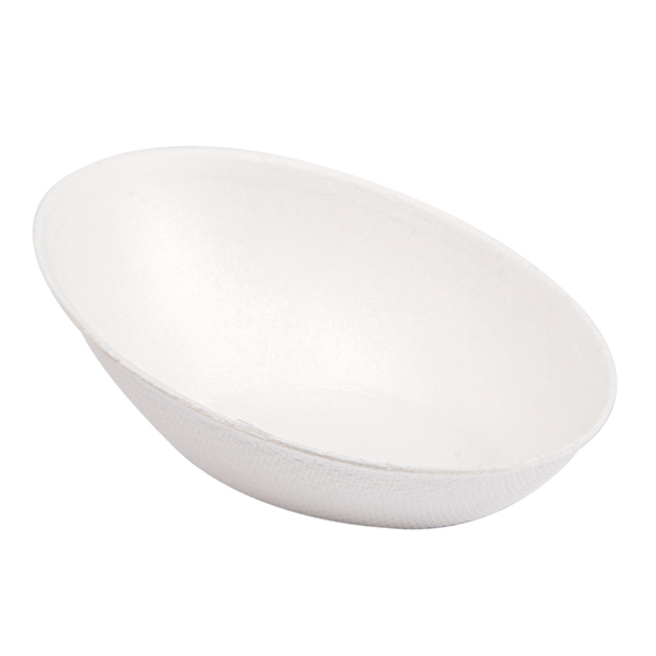 [232.73] Recipiente Oval 'Bionic' 8X4,8X2,7 Cm Blanco Bagazo (1000 Unid.)