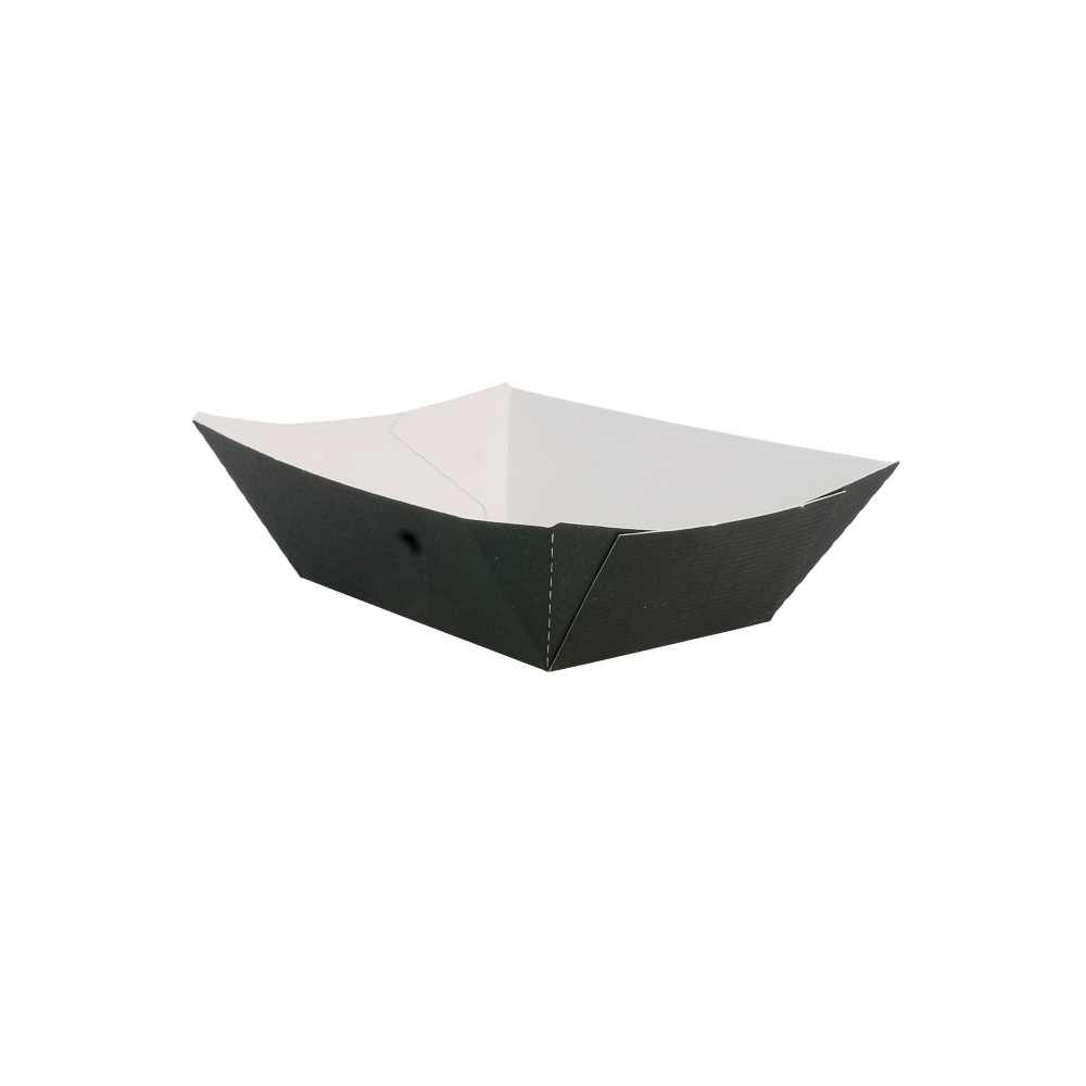 [252.17] BARQUILLAS 'THEPACK' 480 G 230 G/M2 10x6,2x4,8 CM NEGRO CARTÓN ONDULADO NANO-MICRO (1800 UNID.)