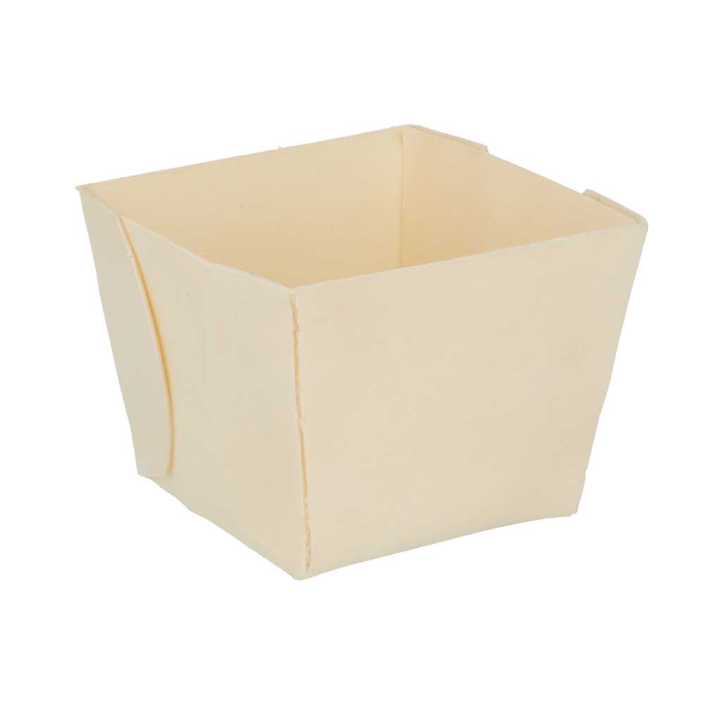 [223.61] BARQUILLAS CUADRADAS 200 ML 7x7x5,5 CM NATURAL MADERA (500 UNID.)